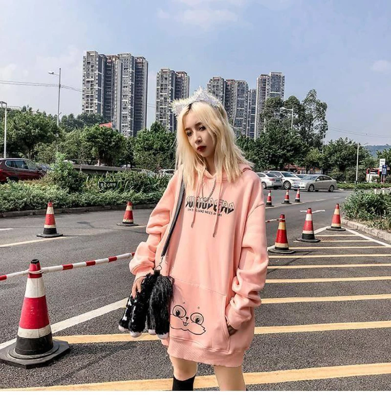 

Hoodies women Autumn Winter 2023 Hoodies Couple ins Super Hot Cute Rabbit Ears Plush Thickened Coat for Men Women top Y2K