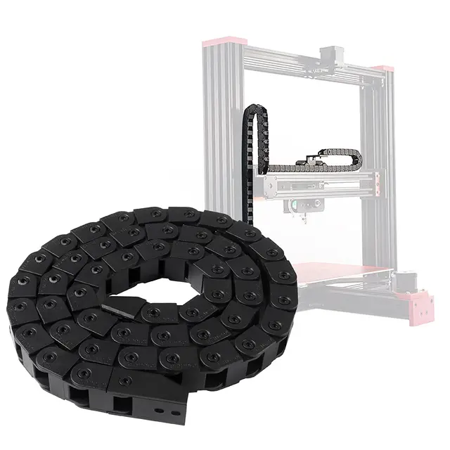 Catena Portacavi In Nylon Rinforzato 10x10 Mm - 1 Metro, Nero, Per Stampanti 3D E Macchine CNC - Foto 4