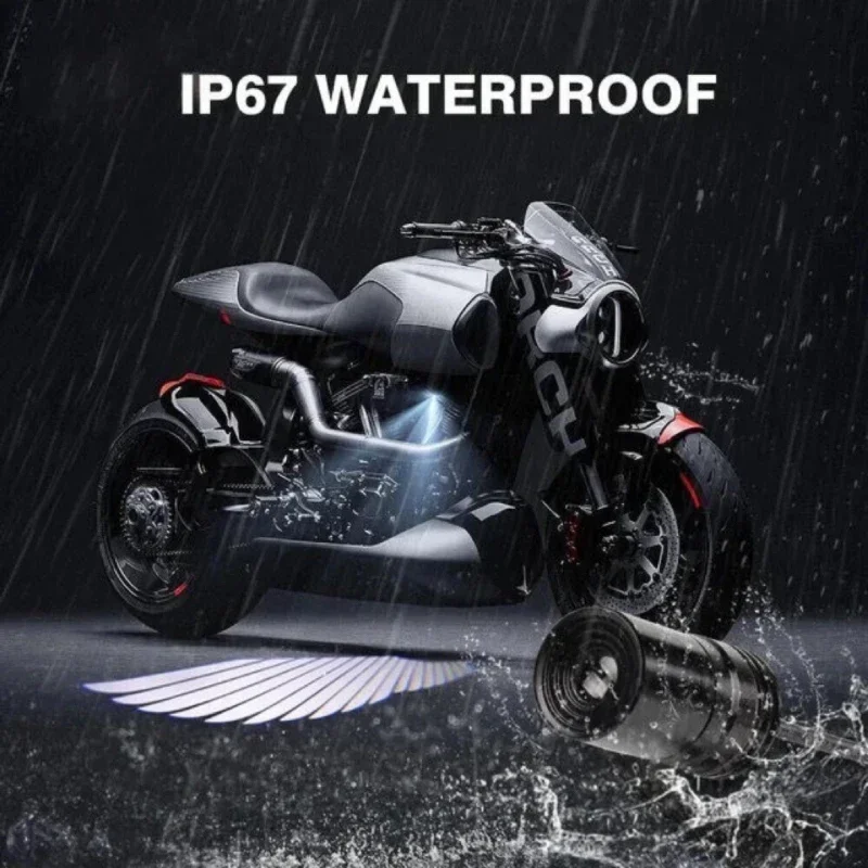 1Pair LED Welcome Light For Motorcycle Angel Wings Projection Lights Motorcycle Modified Decorative Light Wing Laser Lights