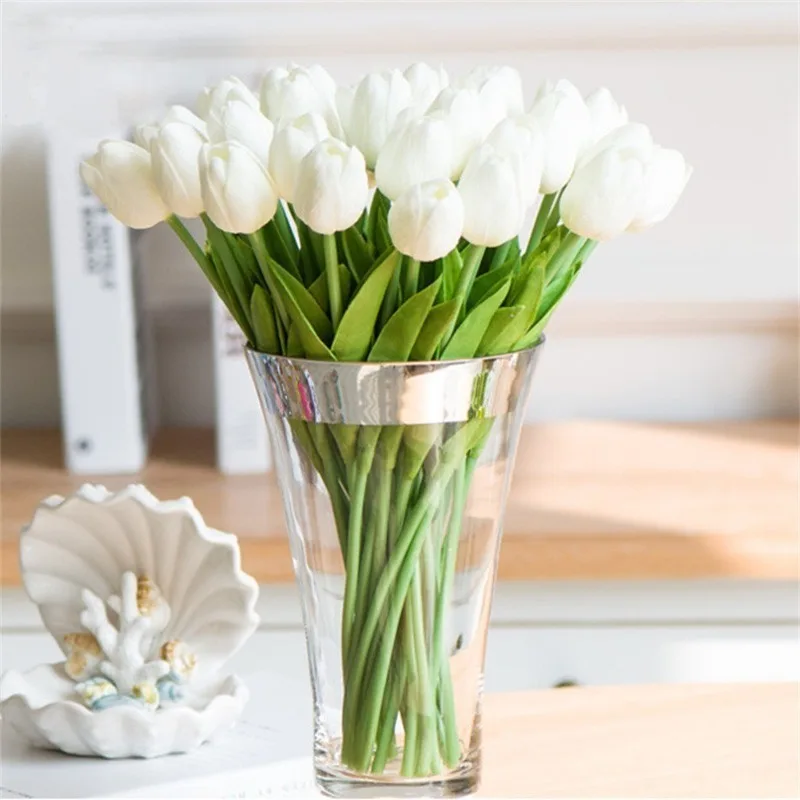 Premium Artificial Tulip Bouquet for Wedding Decor Garden Vase Arrangement Party Centerpiece Ideal Valentine's or New Year Gift