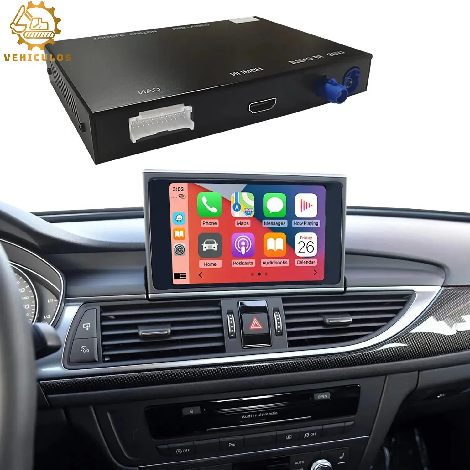 

VEHICULOS 1PCS Brand New Wireless Android Car Navigation Auto Carplay Nav Camera Interface For Audi A6 A7 2012-2016 HN+