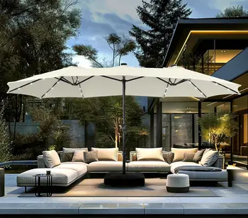 15FT Solar Patio Umbrella 1