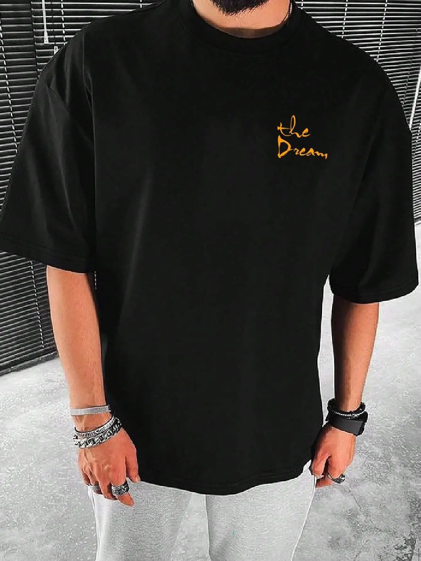 당신의 삶을 꿈꾸지 마세요 당신의 꿈을 살아보세요 남성 의류 패션 여름 티셔츠 streetwear 100% 코튼 루즈 탑 통기성 티