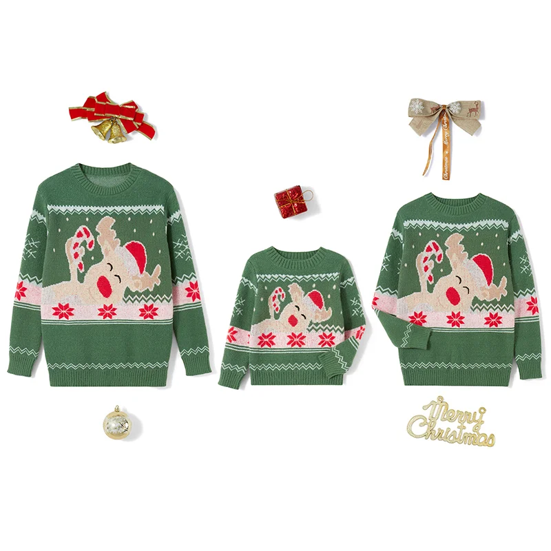 Matching Outfit hirigin Family Matching Christmas Sweater Ugly Christmas Reindeer Santa Pullover Sweatshirt for Women Men Boys Girls