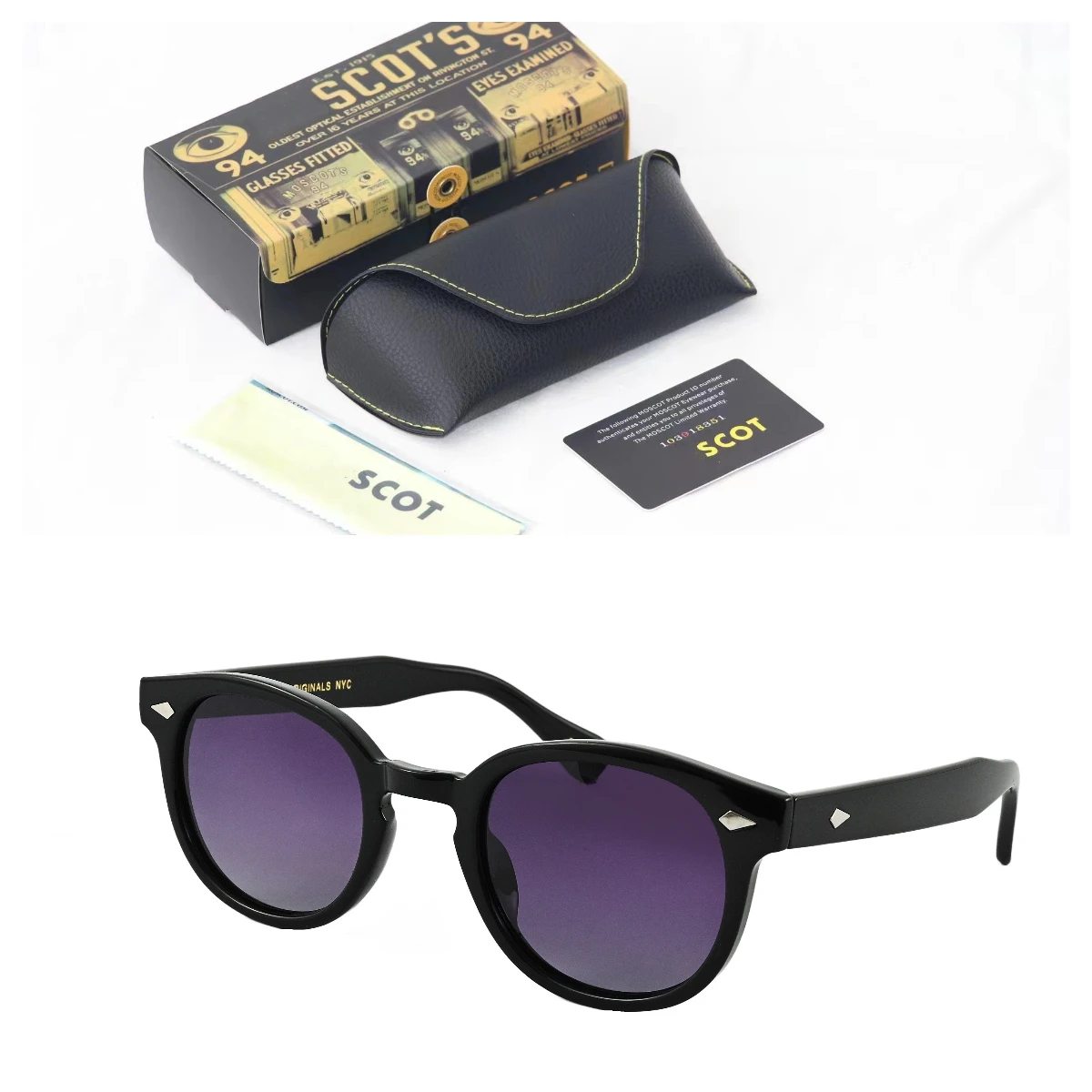 

Original Factory LEMTOSH Series Johnny Depp Vintage Black Frame Men Women Sunglasses Luxury Polarized Classic Couple Eyewear