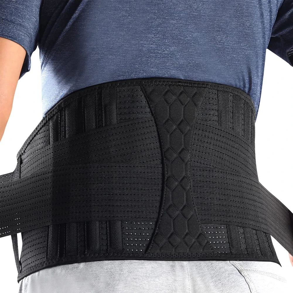 Back Lumbar Support Belt Waist Orthopedic Corset Men Women Spine Decompression Waist Trainer Gym Sports Brace Back Pain Relief
