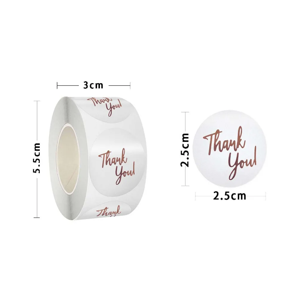 Thank you stickers 500 Pcs gold foil 'Thank You' stickers for small business gift seal shipping labels envelope decoration