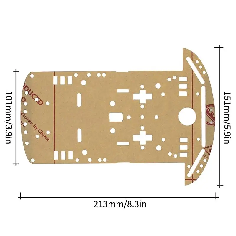 Châssis en acrylique transparent du Kit Châssis Robot Intelligent 2WD/4x4 avec moteurs 130 fixés