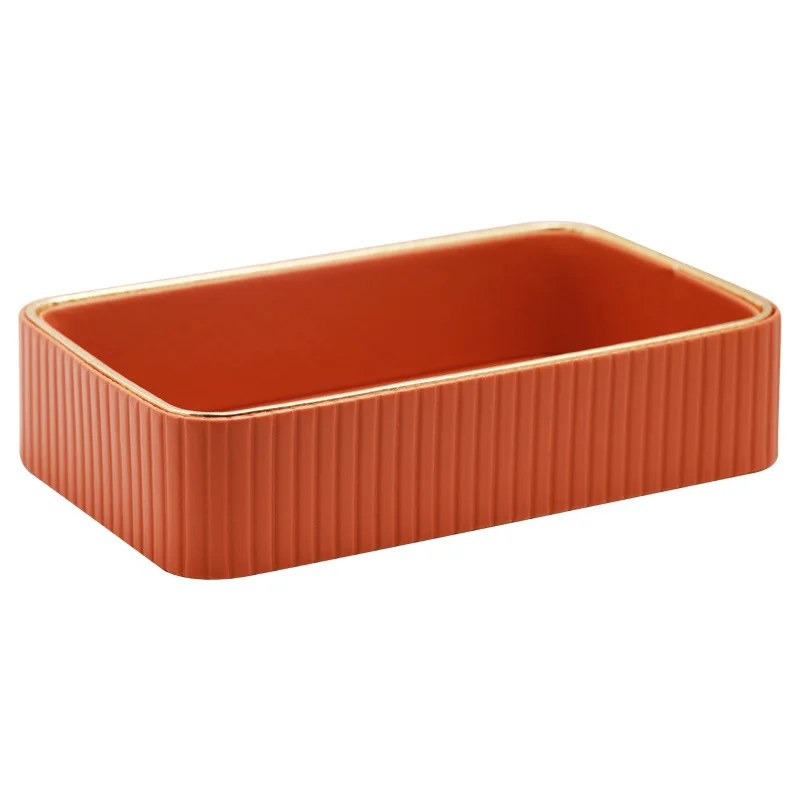 Fashion High-end Leather Storage Box Cosmetics Lipstick Keys Sunglasses Home Bedroom Office Desktop Sundries Storage Tray