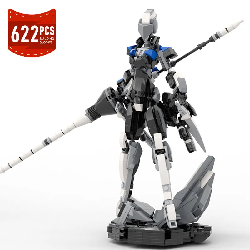 

MOC The Female Lancer Valkyrie Mech Mars Female Robot Building Blocks Sci-Fi Futuristic Armored Action Figure Bricks Model Toys