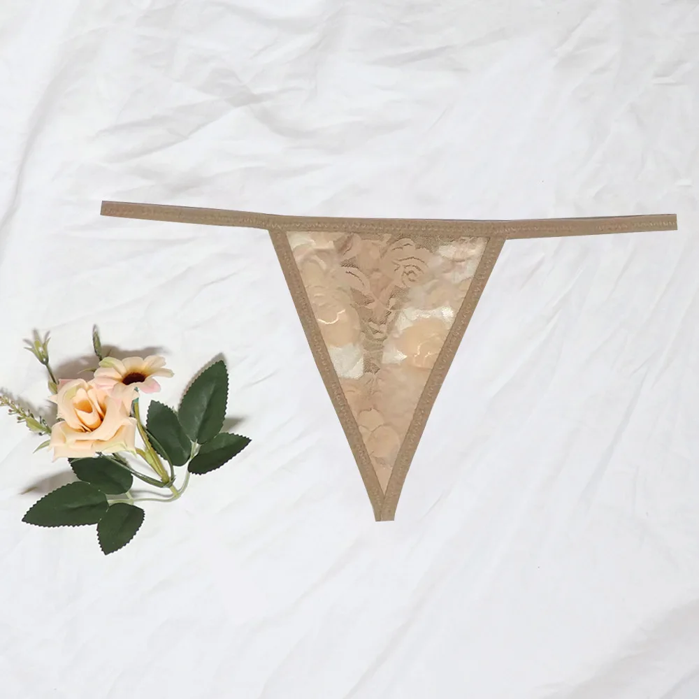 Sexy Female Thong Low Waist Lace Female Lingerie Mesh Embroidered Briefs Women Undeearwr Fashion Bikini Panties Comfort G String