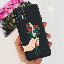 Stylish Black Silicone Bumper Phone Case - Soft TPU Cover with Fashionable Design for Moto G9 Power (Colorful)