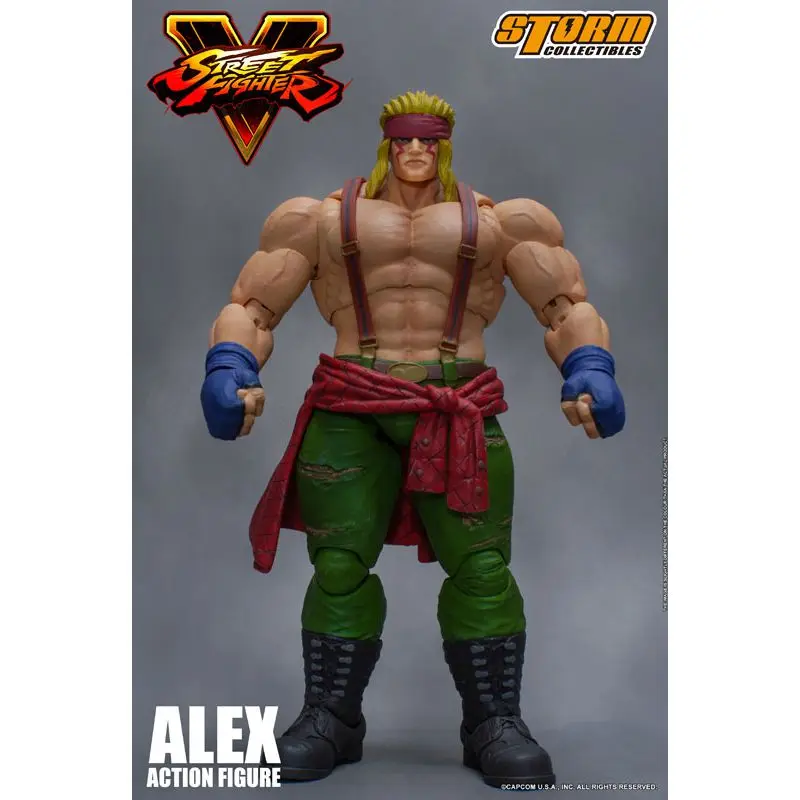 

100% Original Storm Toys 1/12 Street Fighter V Alex Three Head Carving In Stock Anime Action Collection Figures Model Toys