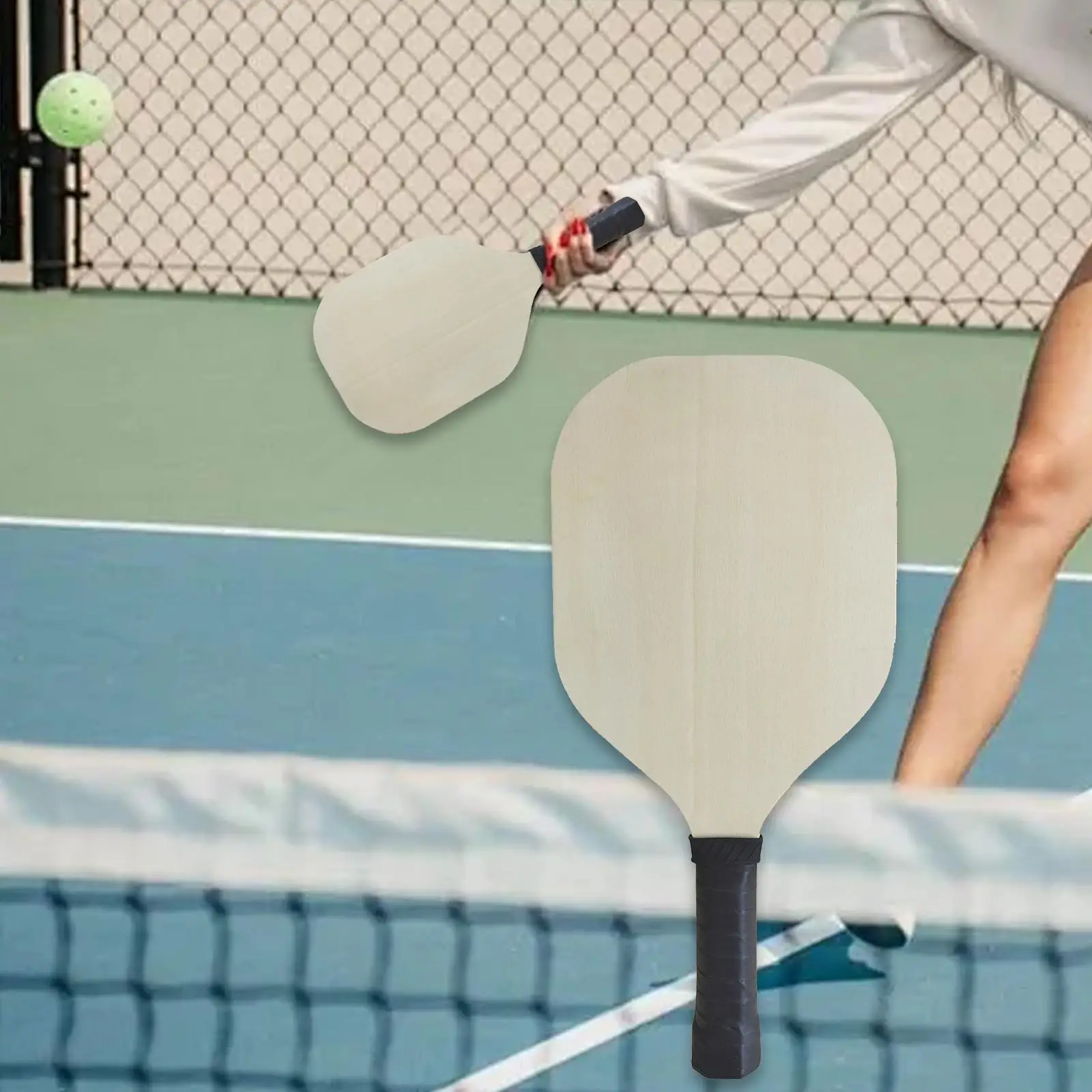 Pickleball Ball Paddle Wood Comfortable Nonslip Gripping Professional for Equipment Beginner Outdoor and Indoor Player Men Women
