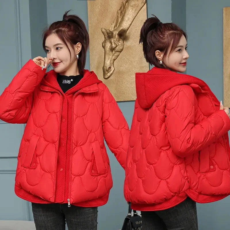 Winter Women Jacket Parkas Coat 2023 New Thick Warm Padded Coat Female Winter Outwear Loose Jacket Parkas Snow Wear Outwear 4