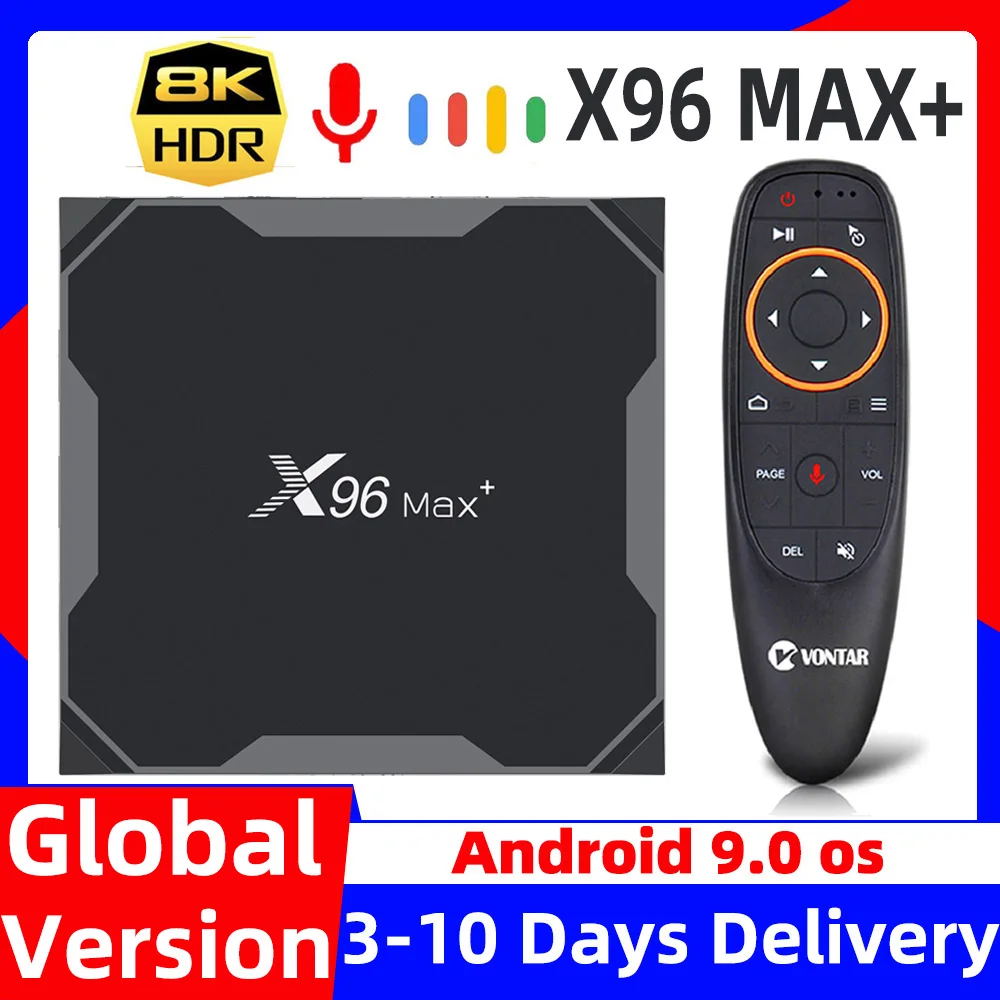 X96 MAX S905X3 TV Caja de TV Quad Cores WiFi 4K TV Caja de TV Conjunto de la tarjeta TF TF TAP 