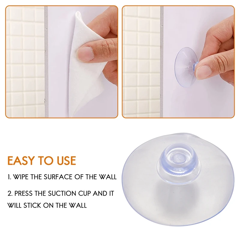 100Pcs 40Mm Clear Suction Cup Sucker Mushroom Head Suction Cup
