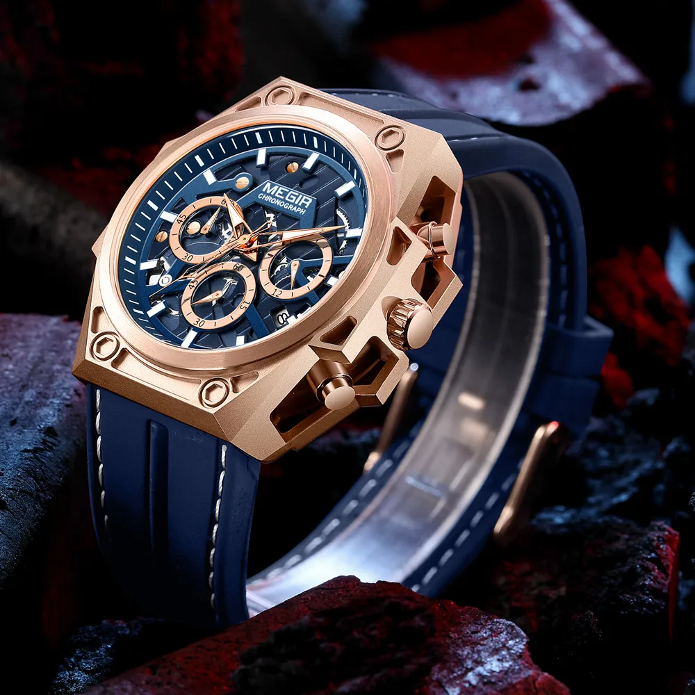 

Quartz Watch Fashion Luxury Military Watch For Men Sport Wristwatch Silicone Strap Watch Waterproof Male Clock Reloj Hombre 4220