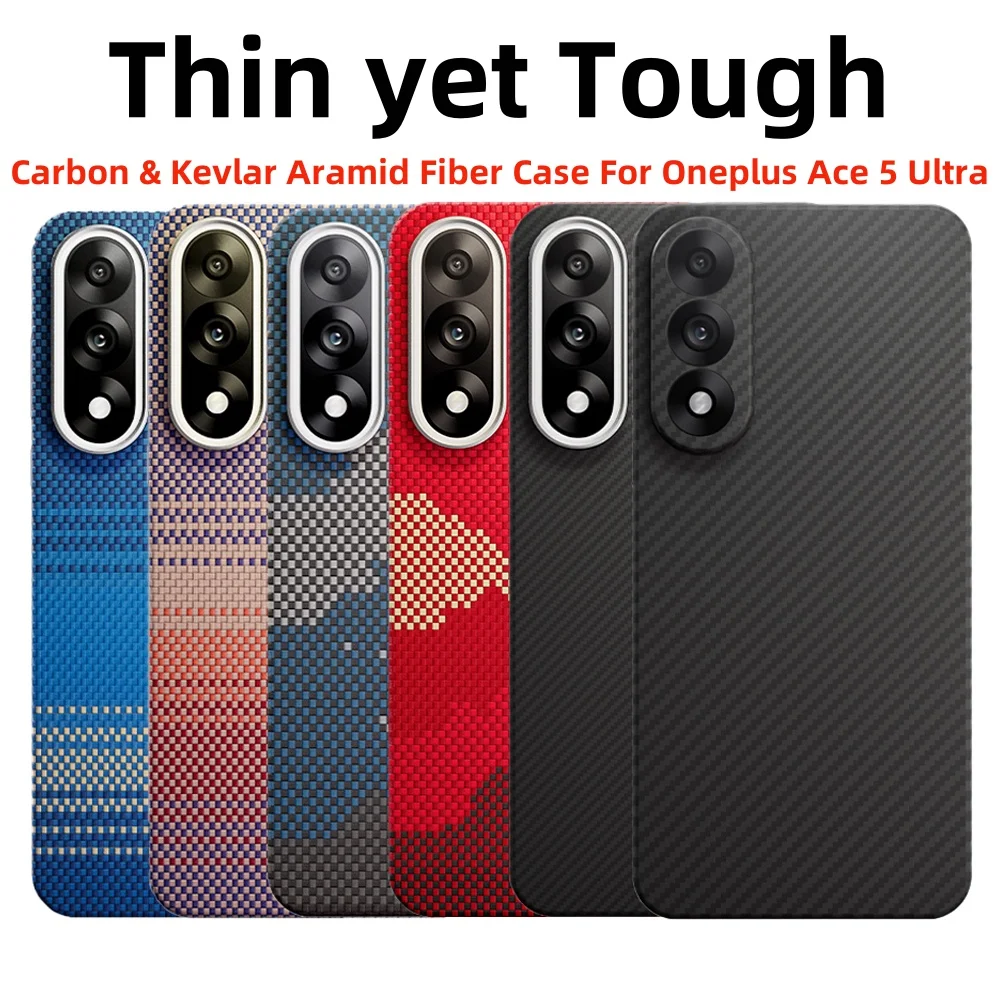 Ultra-Thin Black Kevlar Aramid Fiber Magnetic Protective Case – Slim & Lightweight