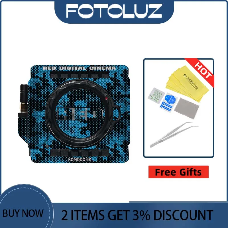 Adesivo Per La Pelle Del Corpo Della Fotocamera Pellicola Avvolgente Per La Pelle Antigraffio Rosso Komodo 6K Copertura Protettiva Per Il Corpo Della 