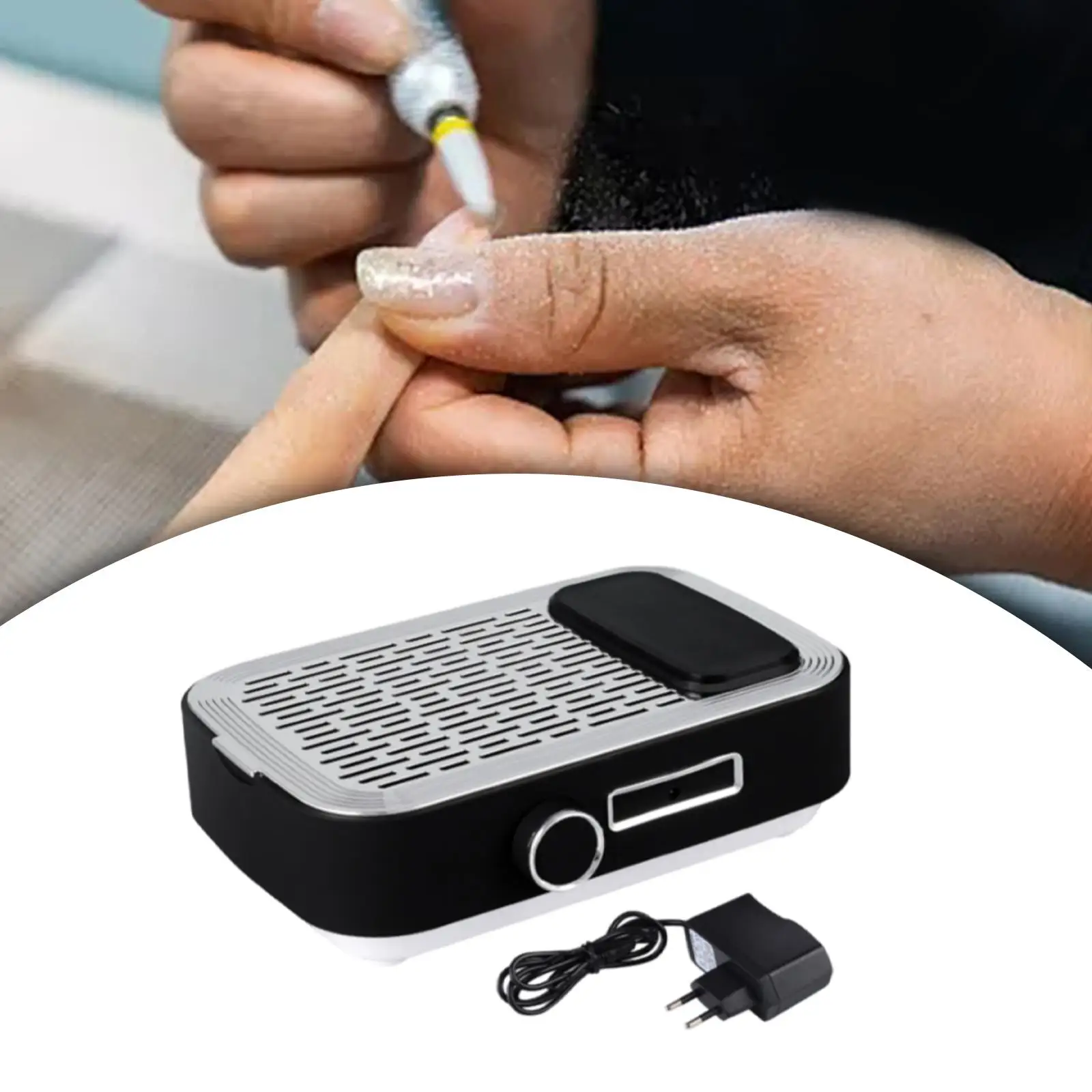 

Nail Dust Collector Machine with Reusable Filter Mesh Low Noise Manicure Tool Nail Dust Cleaner Powerful Nails Vacuum Cleaner US