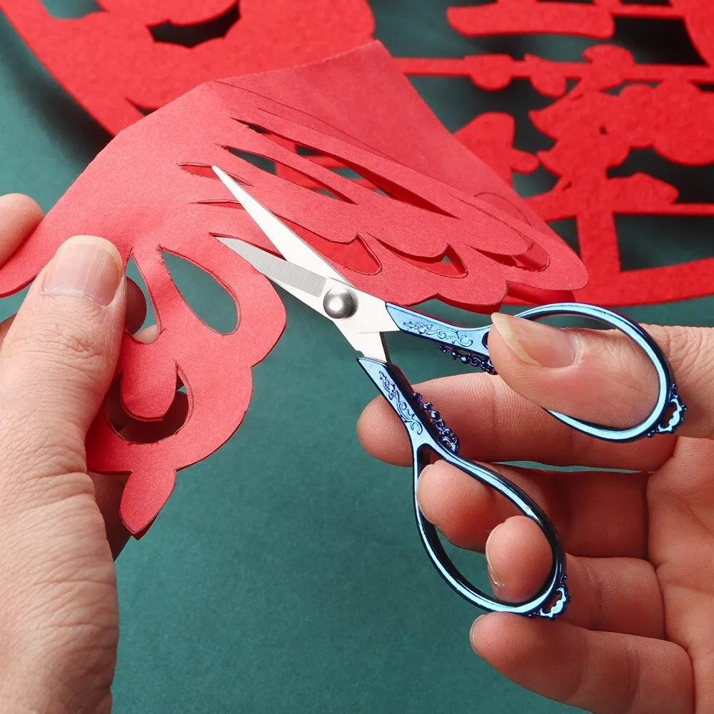 Retro Cross Stitch Scissors Antique Durable High Steel Tailor Craft Sewing Household for Fabric Scisso Shears sewing scissors