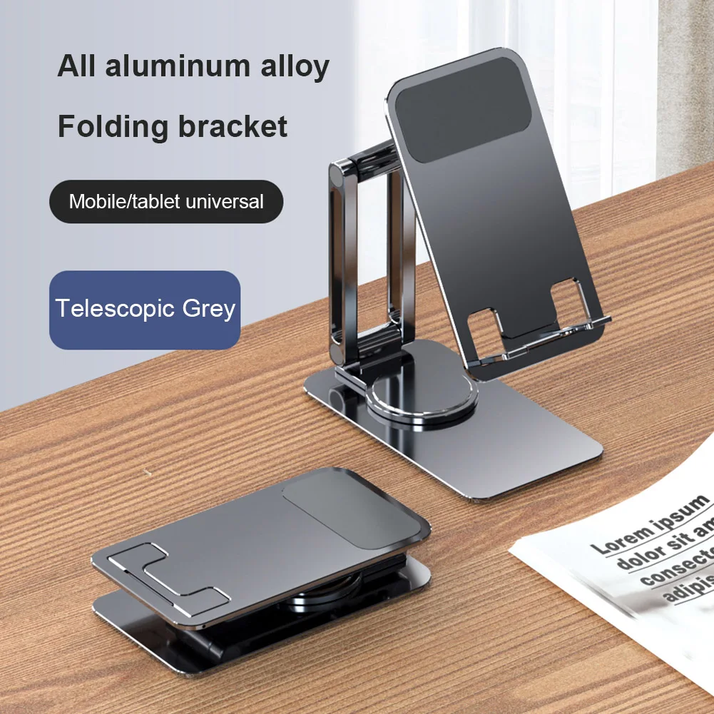 Foldable Mobile Phone Stand Universal Handsfree Smartphone Holder Desk  Bracket Adjustable Aluminium Alloy for Home Office