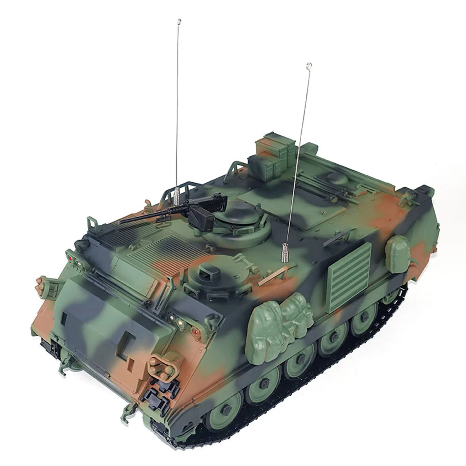 TD 1/16 RC 탱크 M2412-C M113A2 APC 적외선 포탑 회전 360도 제어 금속 휠 전동 군용 차량