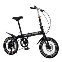 16 20 pouces 7 vitesses cadre en acier au carbone vélo hommes ou femmes léger pliable Cycle un Velo adulte ville pliant vélo vélo 1