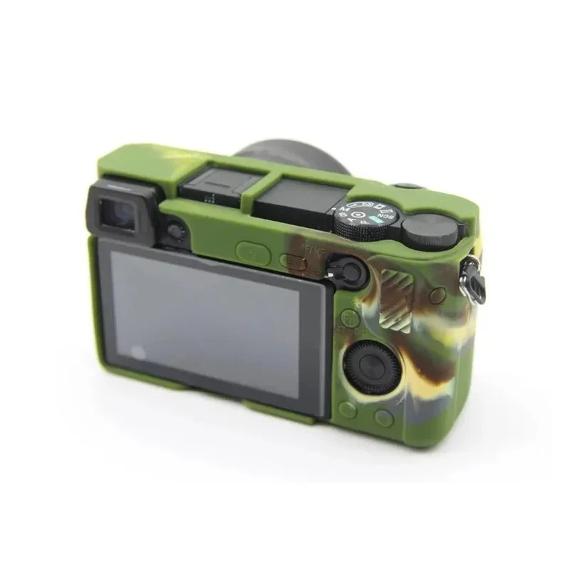 Silicone Soft Shell Camera Bag Case with Free Tempered Film