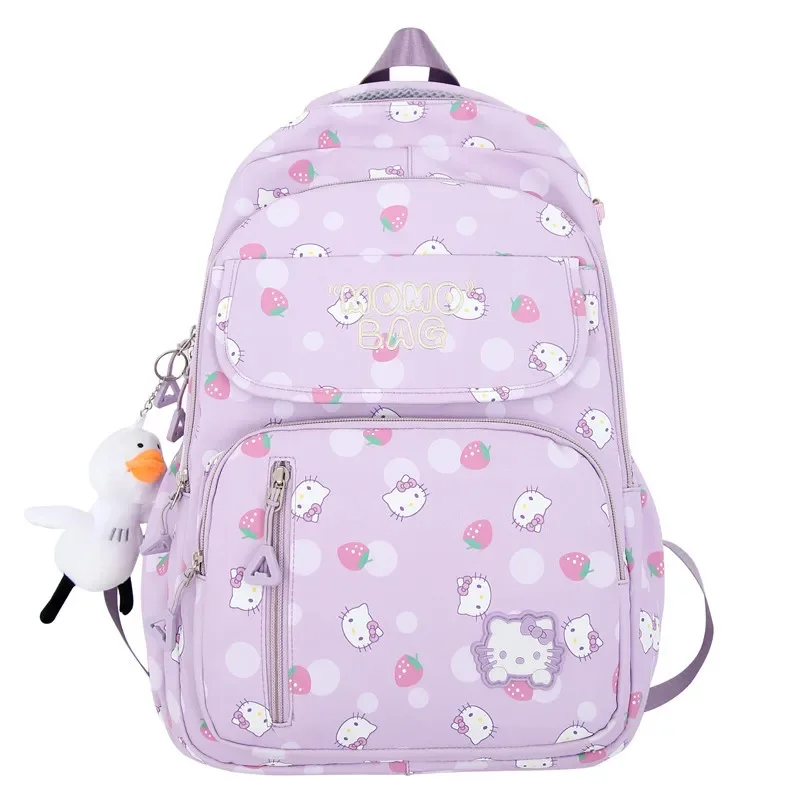 

2024 Hello Kitty Spring and Summer New School Bag Large Capacity Cute School Backpack for Grade 3-6 Junior High School Girls