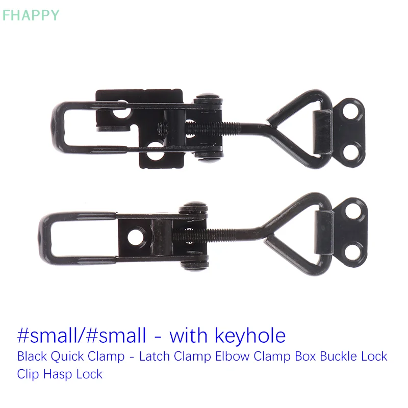 Description Picture 2 of itemToggle Latch Catch Toggle Clamp Adjustable Cabinet Boxes Lever Handle Lock Hasp For Home Sliding Door  Black Quick Clamp