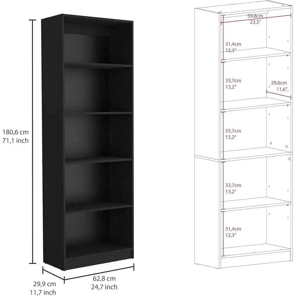 15-Tier Bookcase Space Saving Storage Bedroom Living Room Home Office Kitchen Garage 5