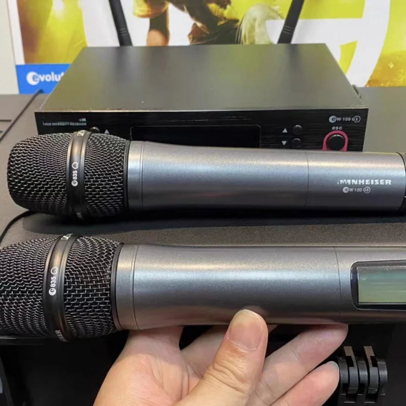 EW100G3 전문 무선 마이크 1 끌기 2 600-699MHz 주파수 변조 U단 노래방 공연 무대 사운드카드 핸드헬드 마이크