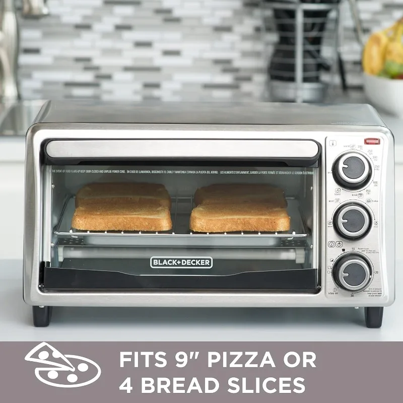 

Easy bake ovenToaster oven 4-Slice Toaster Oven,7.5 pounds, Stainless Steel/Black electric oven kitchen