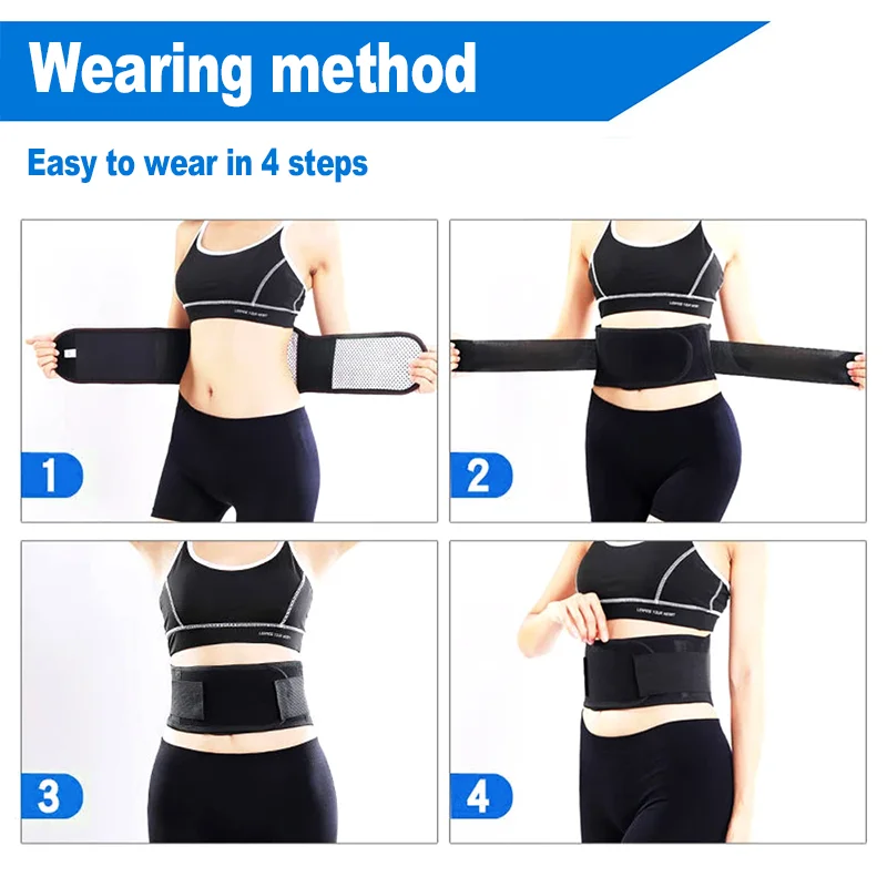 Waist Belt Brace, Self Heating Magnetic, Lumbar Brace Massage Band - Image 5