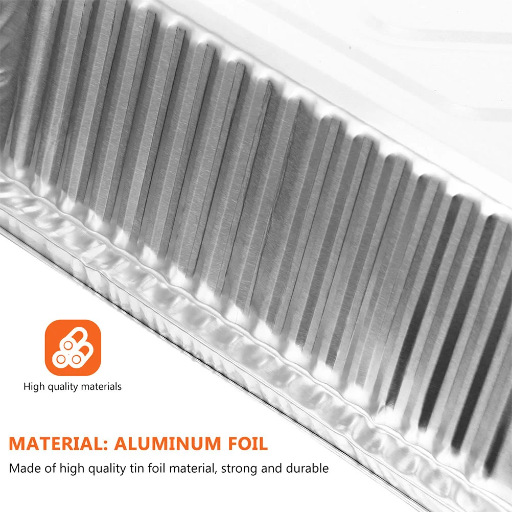 30 Pcs Tin Box Aluminum Trays Disposable with Lid for Food Containers Plastic Foil Baking Lids
