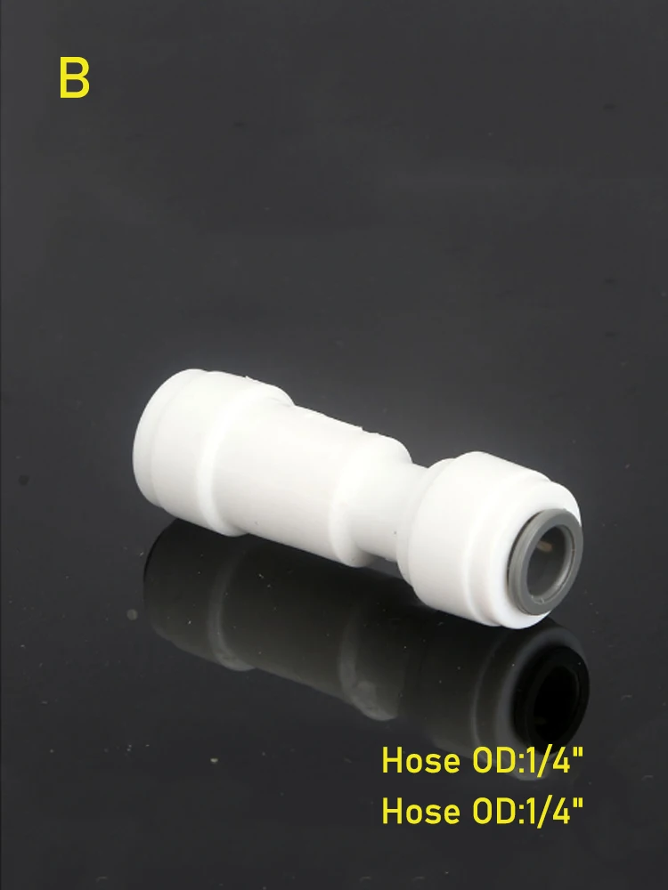 S1d9ef13b9638480495a414bf51e98c6c5 1/4 "3/8" wąż rurowy RO kolano wodne/równy prosty zawór zwrotny/prosta przegroda odwrócona osmoza akwarium plastikowe szybkozłącze