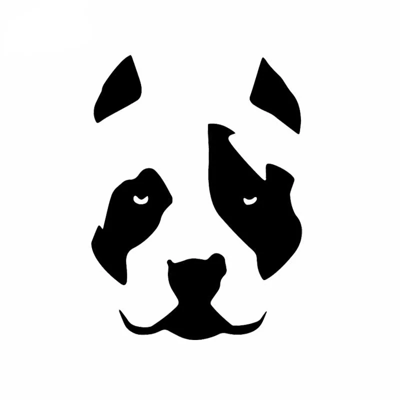

CTCM car sticker 11.5x15. 4cm creative dog pit Bulldog face Bulldog mother Bulldog father window Black / silver Decal