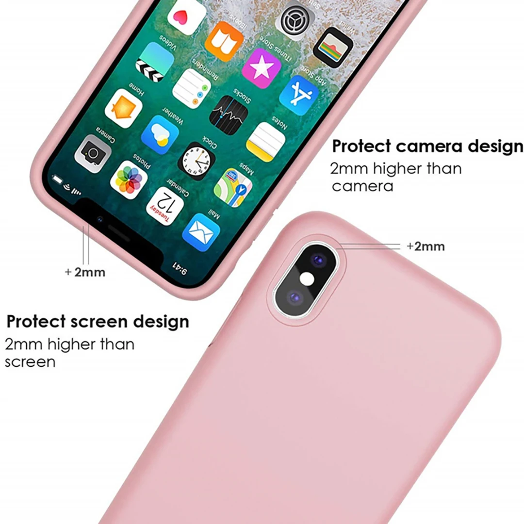 Hochwertige Flüssigsilikon-Handyhülle für iPhone 16 15 14 12 Pro Max X XR XS für Apple iPhone 11 13 Pro Max 7 8 Plus Cover – Detail 2