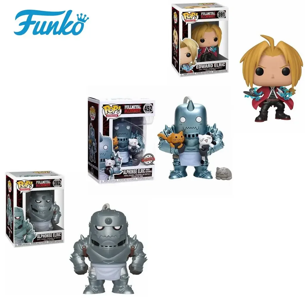 thumbnail image 2 of Figuras de juguete Funko POP Alchemist EDWARD ELRIC 391# ALPHONSE ELRIC 392# 452# Colección Figura de vinilo 10cm PVC Modelo Muñeca Juguetes, 2 of 5