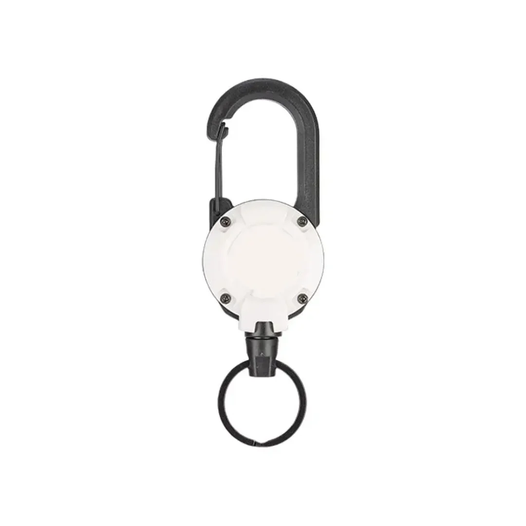 1 stücke Heavy Duty Versenkbare Pull Abzeichen ID Reel Karabiner Schlüssel Kette Stahl Draht Seil Schnalle Schlüssel Halter Outdoor Schlüsselbund werkzeuge – Detail 3