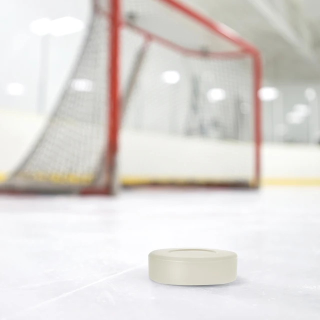 Hockey Puck Sliding On Ice
