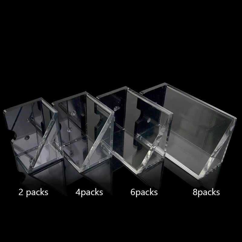 4 packs Playing Card Holder Clear Acrylic Texas Poker Card Box Black Gambling Game Casino High Quality Game Poker Rack Durable