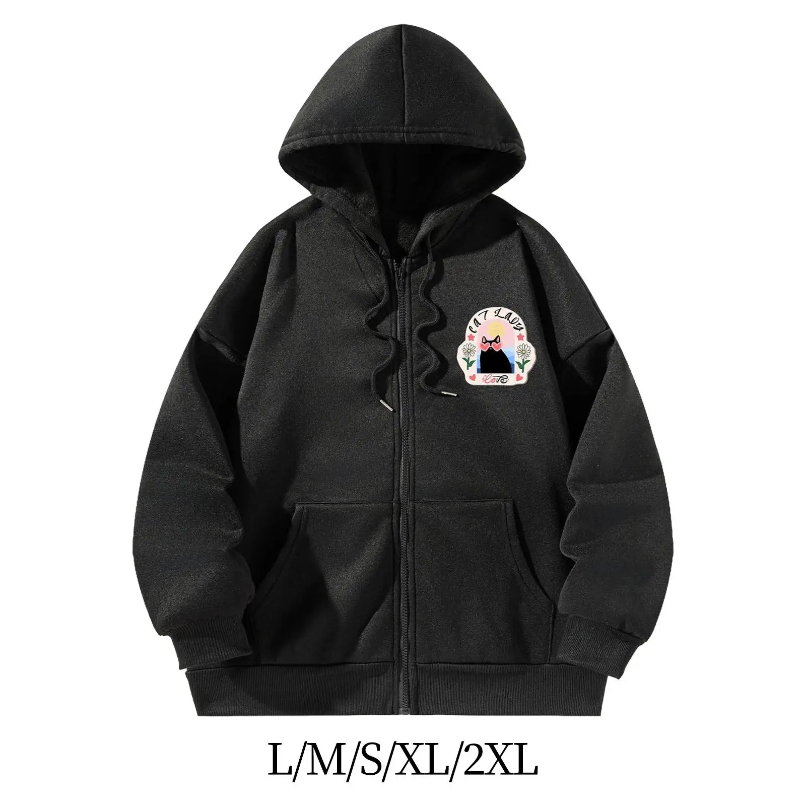 

Full Zip Casual Fashion Moisture Wicking Zip up Long Sleeve Men Women Sweatshirt with Zipper for Work Fall Winter Walking Office
