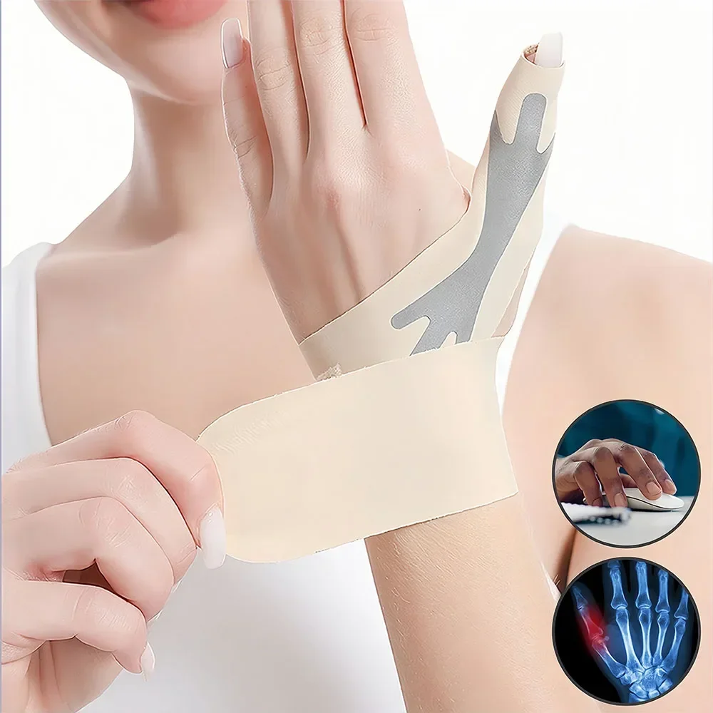 1PCS Thumb Splint Right Hand Soft Adjustable Wrist Thumb Support Brace Trigger Finger Splint for Men Women Tendonitis Relief thumb splint