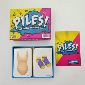 Gioco di carte impilabili: Carte divertenti per vestiti, carte pieghevoli, giochi di poker per riunioni di famiglia e intrattenimento natalizio