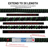 สายยางรดน้ำแบบยืดหยุ่นได้ 25-100 ฟุต สายยางรดน้ำแรงดันสูง สำหรับล้างรถ ข้อต่ออเนกประสงค์ 4