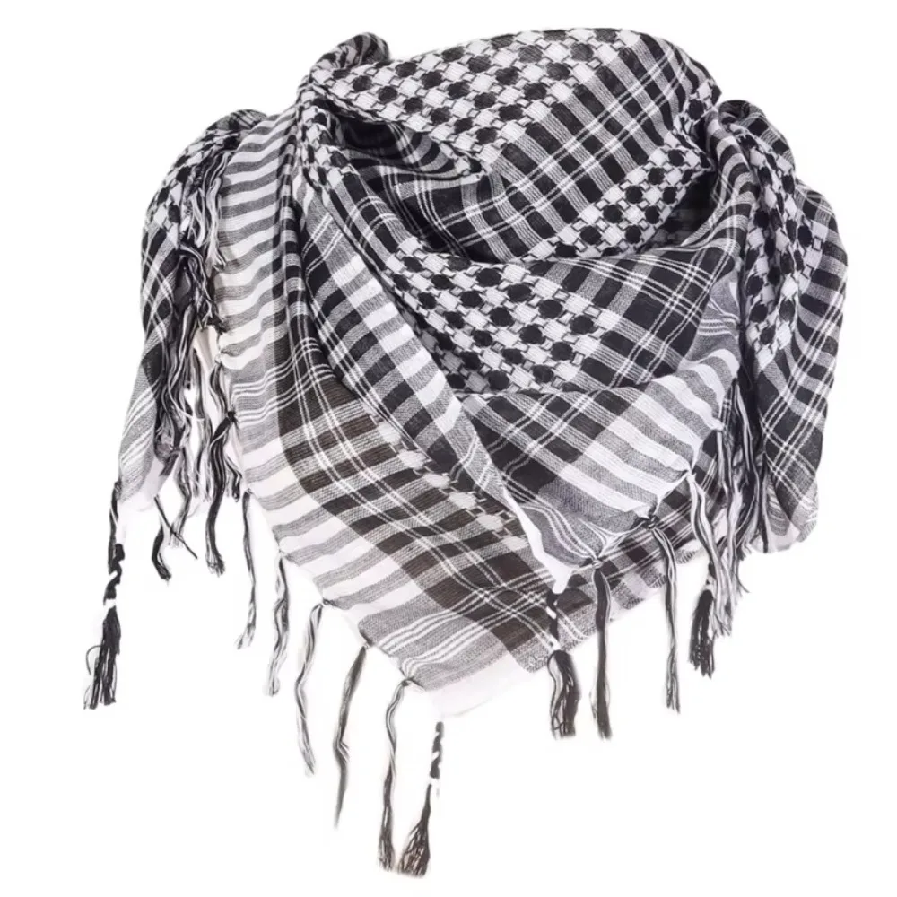 Grand foulard arabe Shemagh avec pompon