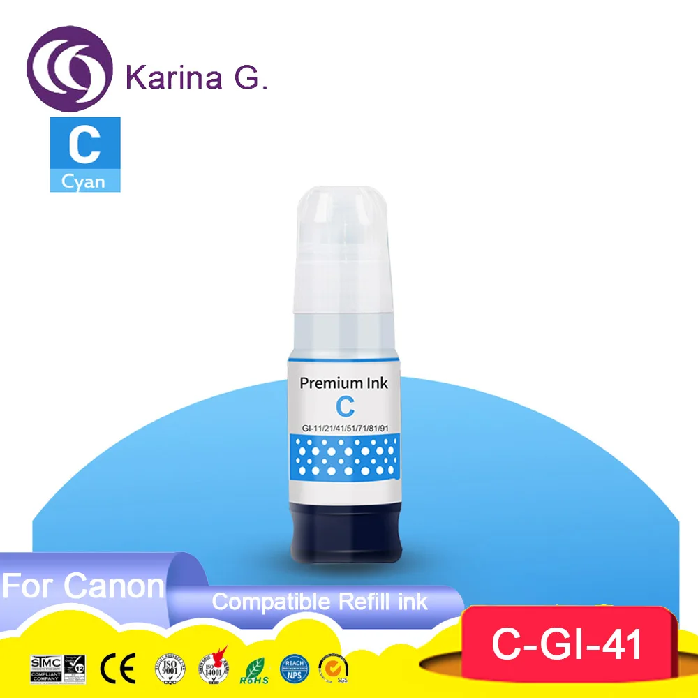 For GI-41 GI41 refill ink premium Compatible Water Based Bulk Bottle for PIXMA